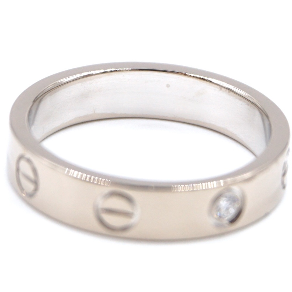 18k Rare 1p Diamond Love 3.5mm Wide Size 51 6 Ring - Picture 7 of 8